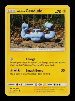 Alolan Geodude 35/181 Yuka Morii Common Team Up Pokemon Cards - Image 1