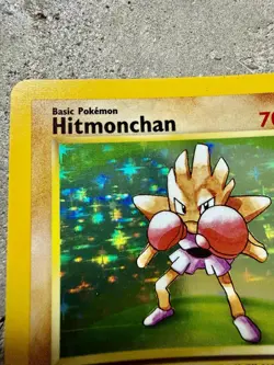 Pokemon Hitmonchan 7/102 Holo Rare Base Set Unlimited 1999 WOTC Vintage Card - Image 2