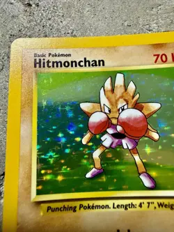 Pokemon Hitmonchan 7/102 Holo Rare Base Set Unlimited 1999 WOTC Vintage Card - Image 3