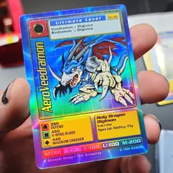 Bandai AeroVeedramon Bo-88 Holo Card Digimon TCG 1999 Standard English - Image 4