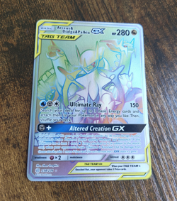 Pokemon TCG Arceus & Dialga & Palkia GX 258/236 Cosmic Eclipse Secret Rare - Image 1