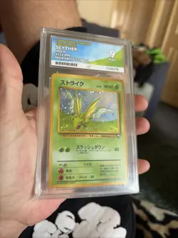 PSA9 Scyther Holo Pokemon Card Japanese Red/Green Gift Set #123 From Japan - Image 2