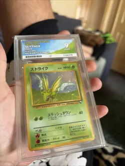 PSA9 Scyther Holo Pokemon Card Japanese Red/Green Gift Set #123 From Japan - Image 4