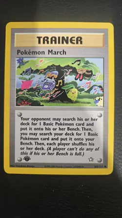 NM- Pokemon March (1ST EDITION) | 102/111 | NEAR MINT | Neo Genesis Pokemon Card - Image 1