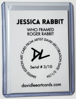 Jessica Rabbit Limited Artist Signed "Who Framed Roger Rabbit" Trading Card 3/10 - Image 2