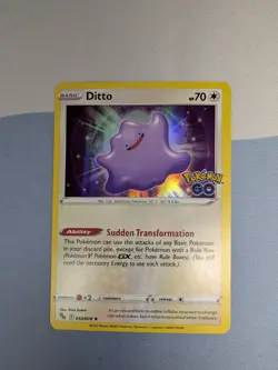 Pokemon TCG Ditto Holo Rare Card Pokemon Go 053/078 - Image 1