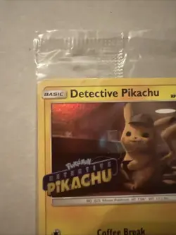 Pokemon TCG Detective Pikachu Stamped Holo Card SM190 Movie Promo Sealed Mint - Image 4