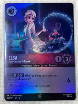 Elsa - Exploring the Unknown (Epic) 208/204 Whispers in the Well Holo Lorcana NM - Image 1
