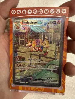 NEAR MINT SIR Skeledirge EX 258/193 SV2 PALDEA EVOLVED Pokemon Card MAGNET CASE - Image 2