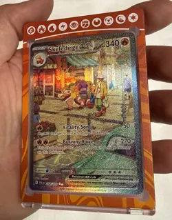 NEAR MINT SIR Skeledirge EX 258/193 SV2 PALDEA EVOLVED Pokemon Card MAGNET CASE - Image 4
