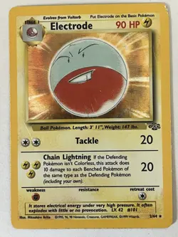 Electrode 2/64 Jungle Set Rare Holo Vintage Pokemon TCG Card HP - Image 1