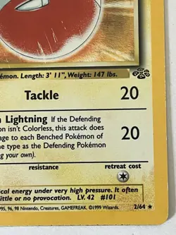 Electrode 2/64 Jungle Set Rare Holo Vintage Pokemon TCG Card HP - Image 2