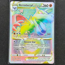 Aerodactyl VSTAR - 199/196 - Rainbow Rare - Lost Origin - Pokemon Card - NM/M - Image 1
