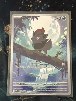 Pokemon TCG Zorua 142/086 White Flare Full Art Holo Card Illustration Rare - Image 1