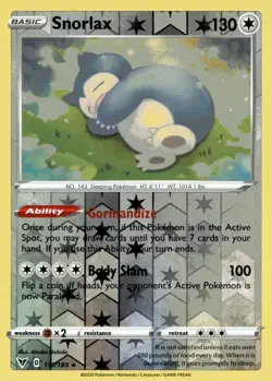 Snorlax 131/185 Reverse Holo SWSH04: Vivid Voltage NM Pokemon English - Image 1