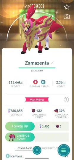 Pokemon GO Shiny Crowned Zamazenta - Image 1
