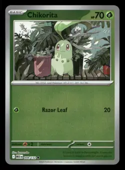 Chikorita 008/132 Mega Evolution Reverse Holo NM/M Pokemon - Image 1