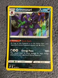 Grimmsnarl 125/192 Holo Rare Rebel Clash Pokemon Holo Near Mint - Image 1