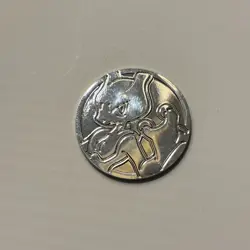 Pokemon TCG Metal Coin MewTwo Silver Metal UPC Promo Accessory￼ - Image 1