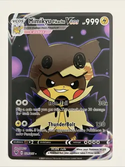 Pikachu Mimikyu VCOS Cosplay Holo Full Art. This Is NOT A Pokemon Game Card - Image 1