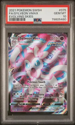 Sylveon Vmax 075/203 Evolving Skies Pokemon PSA 10 - Image 1