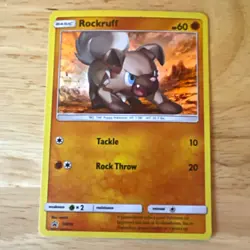 Pokemon TCG Rockruff SM06 SM Promo Cosmos Holo Basic 60 HP English - Image 1