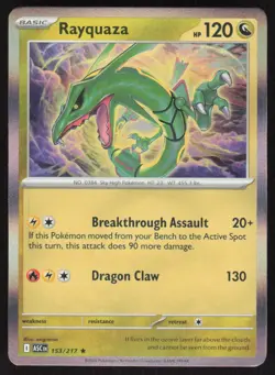 Pokemon Rayquaza Rare 153/217 ME: Ascended Heroes NM - Image 1