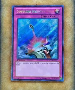 Yugioh Compulsory Evacuation Device LCYW-EN291 Secret Rare 1st Ed NM - Image 1