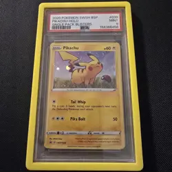 PSA 9 Pikachu Promo SWSH039 Black Star Promo Pokemon TCG PSA9 - Image 1