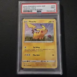 PSA 9 Pikachu Promo SWSH039 Black Star Promo Pokemon TCG PSA9 - Image 2