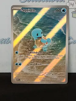 Pokemon Scarlet & Violet Squirtle Illustration Rare 170/165 Holo Card - Image 1