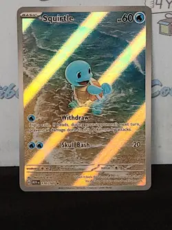 Pokemon Scarlet & Violet Squirtle Illustration Rare 170/165 Holo Card - Image 3