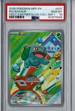 Pokemon First Partner Illustration Series 1 Bulbasaur #37 PSA 10 🟢🦖🍃 - Image 1