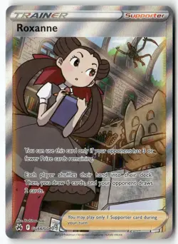 Roxanne GG66/GG70 Ultra Rare Crown Zenith Galarian Gallery Pokemon Holo NM - Image 1