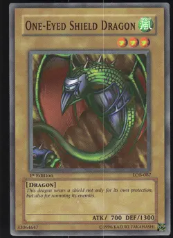 One-Eyed Shield Dragon LOB-087 The LOB Eyes White Dragon Yu-Gi-Oh 1st Edition NM - Image 1