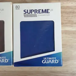 X2 Ultimate Guard Supreme UX Card Sleeves (80 Piece, Red And Transparent - Image 2