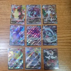 Lot of 9 Pokemon VMAX Cards LP-NM - Image 1