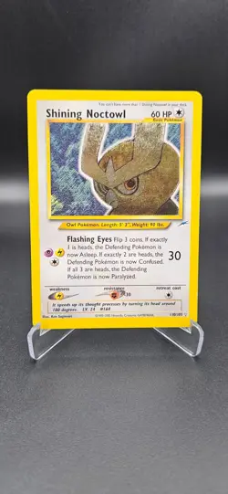 Shining Noctowl 110/105 Pokemon Neo Destiny Unlimited Holo Rare Card WOTC - Image 1