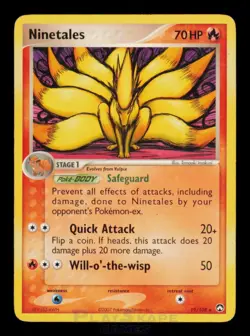Pokemon Card Ninetales 19/108 Power Keepers Rare Non-Holo Vintage MP 2007 - Image 1