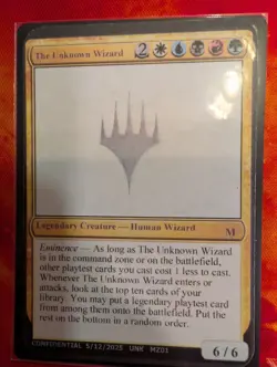 Magic MTG The Unknown Wizard Gavin Verhey's Unknown Event Playtest Card RARE - Image 1