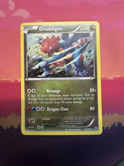 Pokemon Card Druddigon Flashfire Cosmo Holo Rare 70/106 Near Mint - Image 1