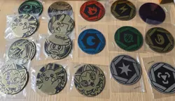 Pokemon Items Pins ,Coins, Dice, Energy Cards Stickers And More - Image 5