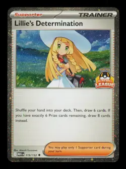 Pokemon Card Lillie's Determination 119/132 Ultra Ball League Asia Promo NM 2025 - Image 1