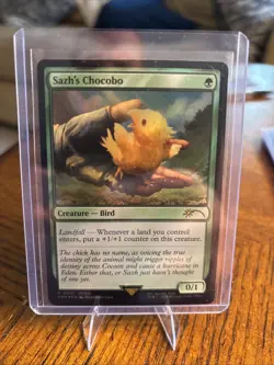 MTG Magic the Gathering Sazh's Chocobo Card Final Fantasy - Foil NM - Image 1