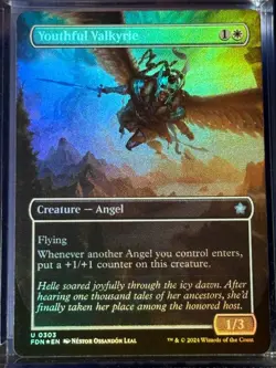 Youthful Valkyrie FDN 303 Foundations Magic MTG Card Uncommon FOIL Near Mint NM - Image 1