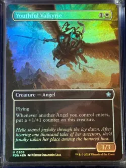 Youthful Valkyrie FDN 303 Foundations Magic MTG Card Uncommon FOIL Near Mint NM - Image 3