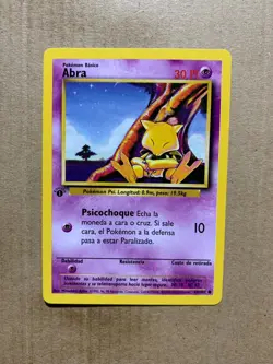 1st Edition SPANISH Abra 43/102 Base Set - Common Pokemon Card - NM/Mint - Image 1