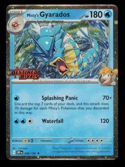 Pokemon Card Misty's Gyarados 049/182 Destined Rivals Prerelease Holo DRI 2025 - Image 1