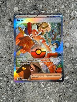 Pokemon TCG Cards Arven 235/091 Paldean Fates Special Illustration Rare MINT - Image 1