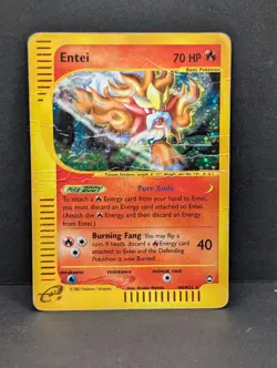 Entei H08/H32 Aquapolis Holo Rare vintage Pokemon TCG WOTC e-reader - Image 1